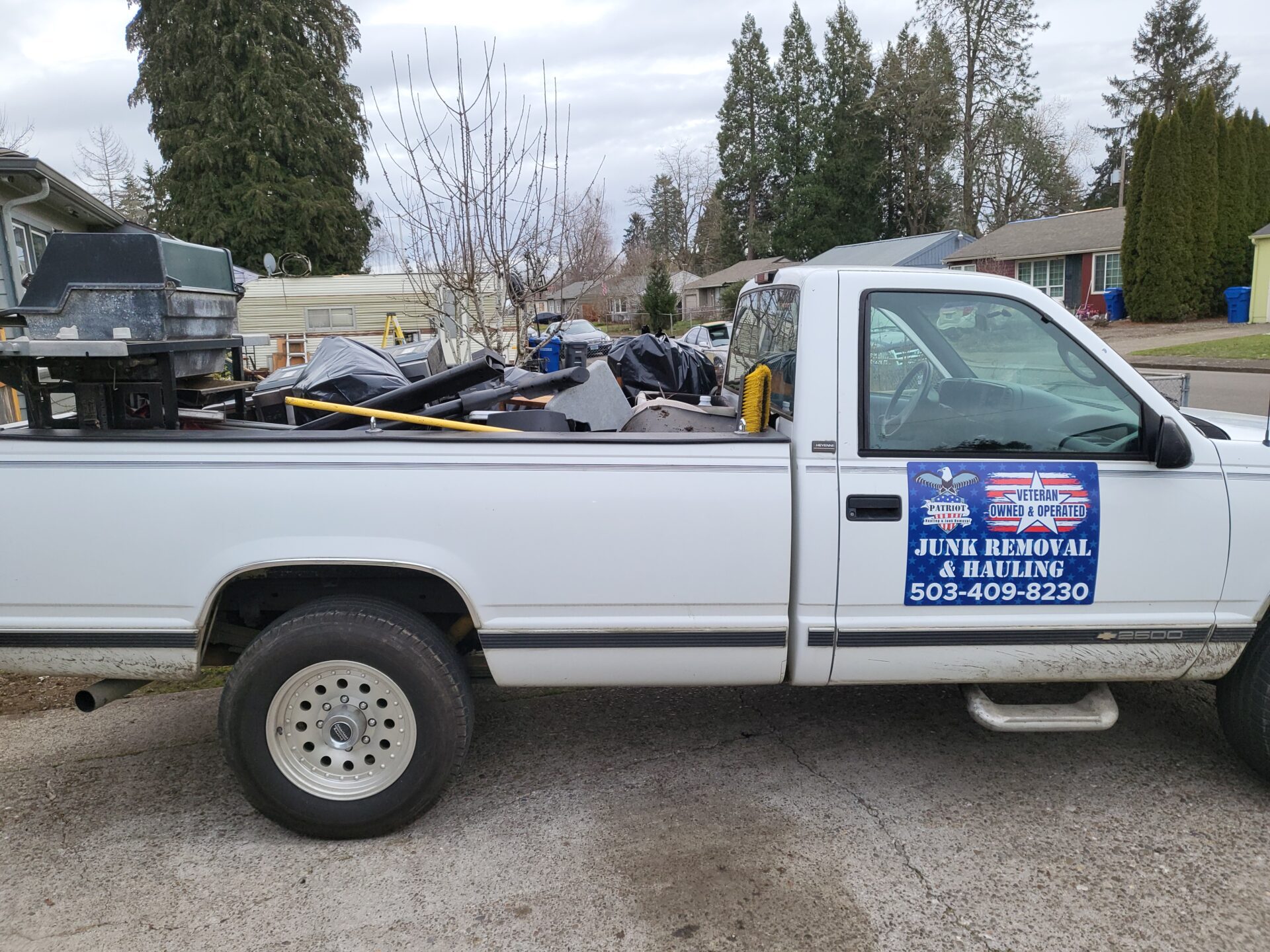 Garage with unwanted household items