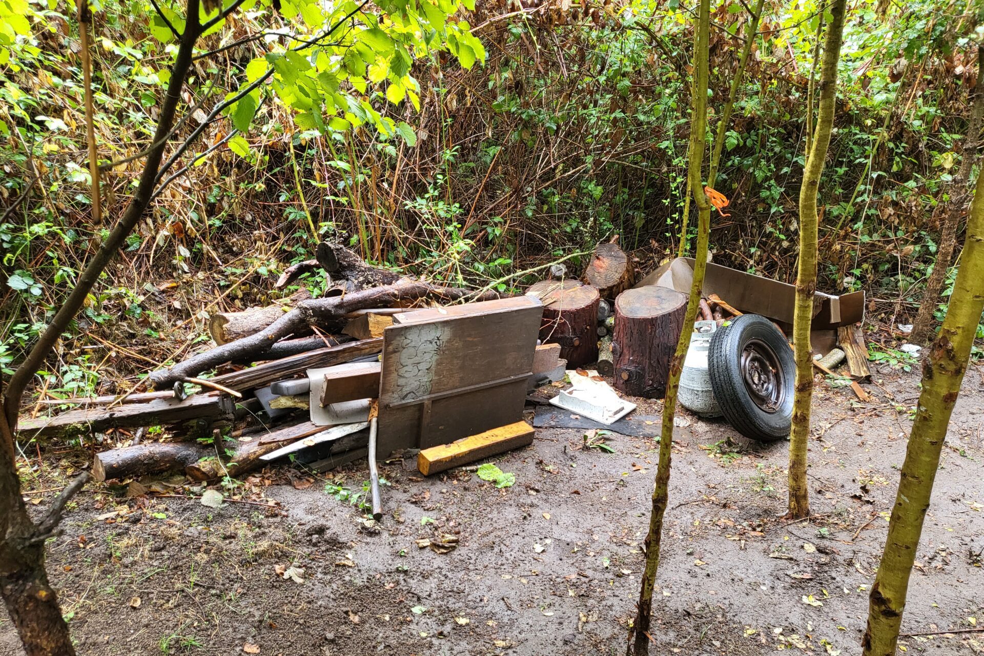 Garage with unwanted household items