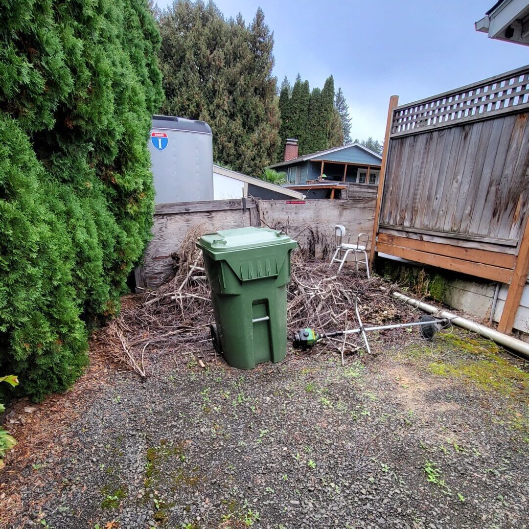 Garage with unwanted household items