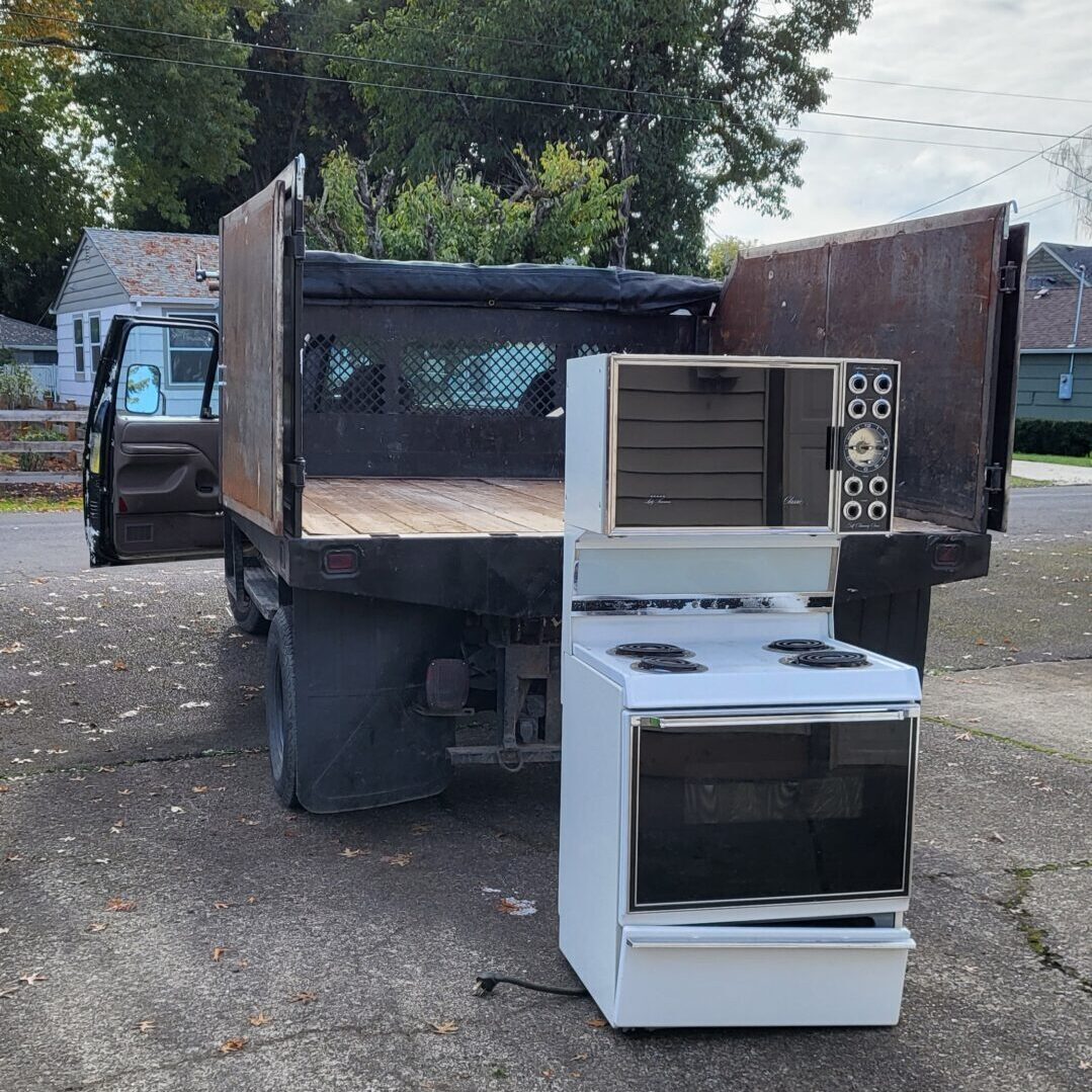 Garage with unwanted household items